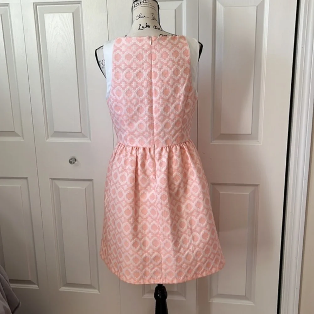 Jessica Simpson Sherbet Orange Jacquard dress 10 - Picture 4 of 9